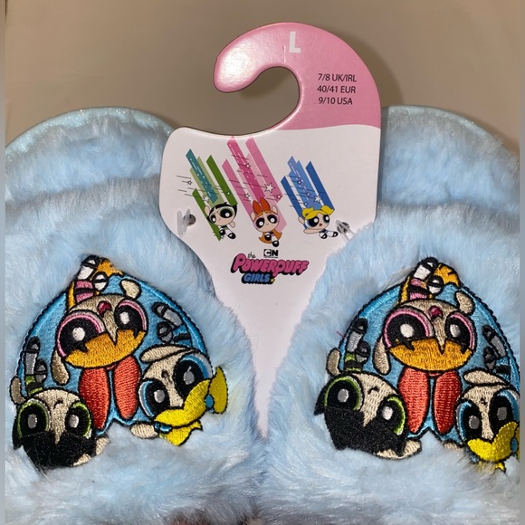 The Powerpuff Girls Women’s Slippers Color: Light Blue Size: Large - Picture 9 of 12